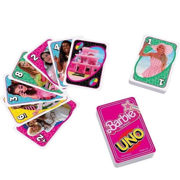 New BARBIE The Movie UNO Card Game Valentine's Day Gift Easter Basket Pink - Picture 2 of 5